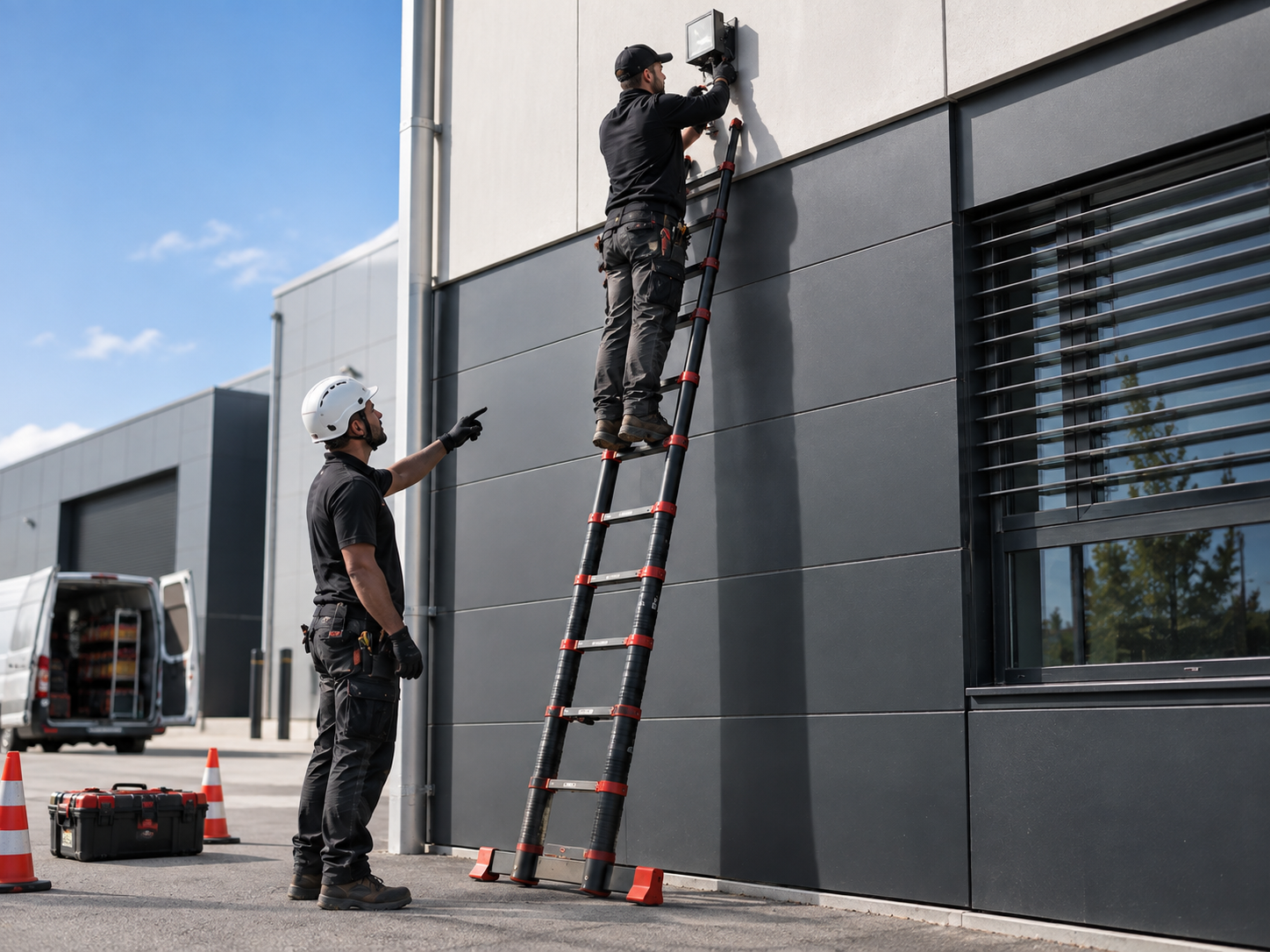Équipement StepX utilisé pour une intervention de maintenance en entreprise