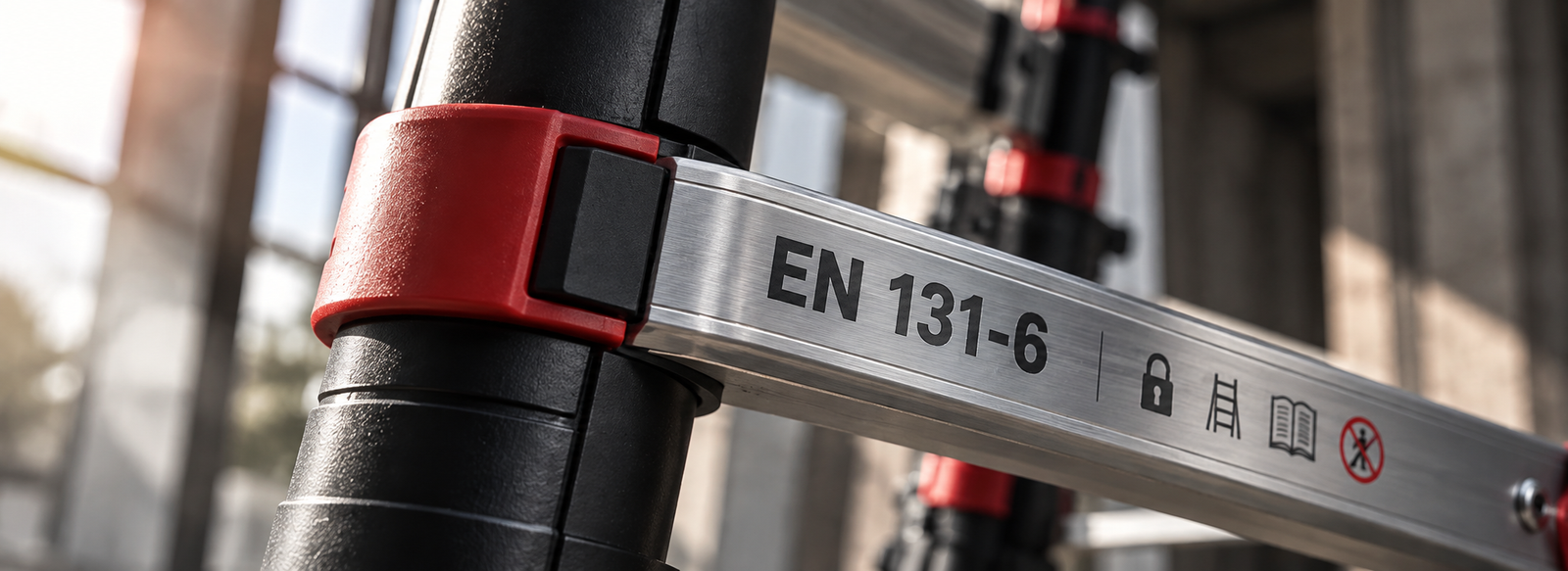 Échelle télescopique conforme à la norme EN 131-6
